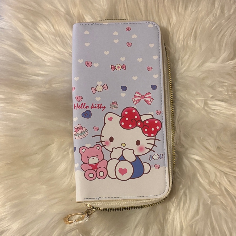 Hello Kitty Kids Wallet - Light Blue and Red